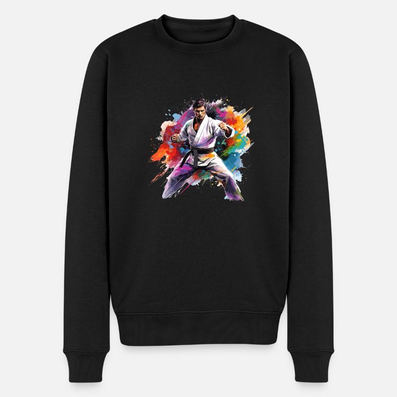Karate! - Männer Premium Bio Pullover - Schwarz