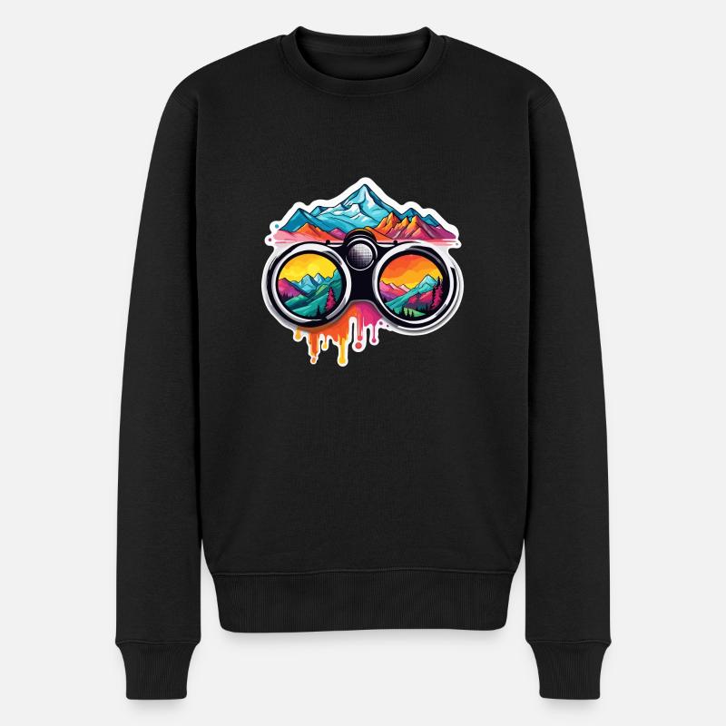 Binoculars / Observation / Observation / Adventure - Men's Premium Organic Jumper - black