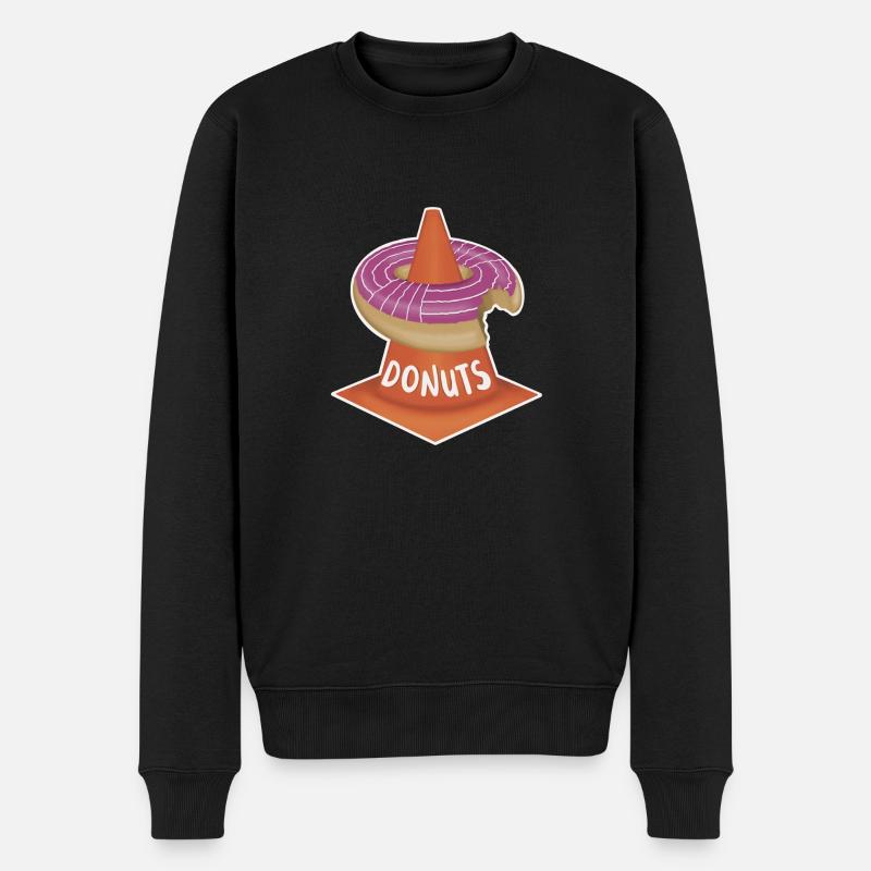 Donuts - Männer Premium Bio Pullover - Schwarz