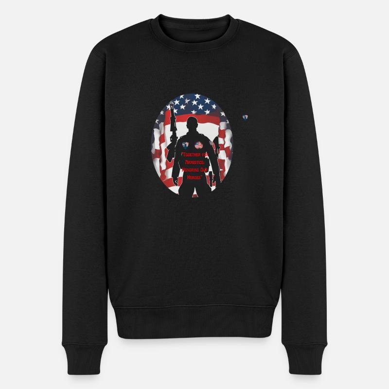 Vétérans, anciens combattant, armistice. - Pull Premium bio Homme - noir
