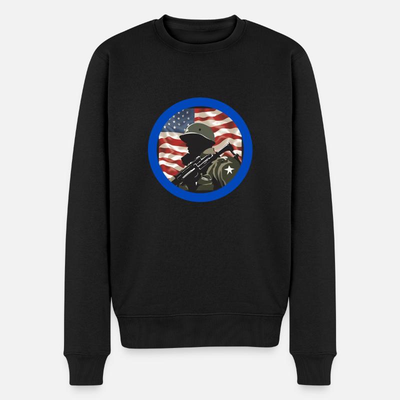 Vétéran, ancien combattant, armistice, militaire. - Pull Premium bio Homme - noir