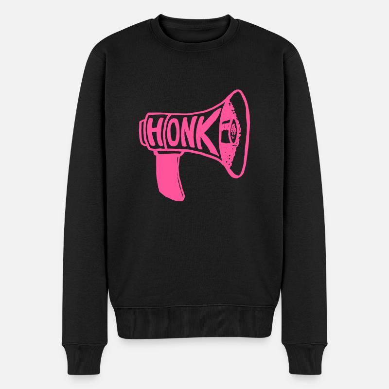 honk - Männer Premium Bio Pullover - Schwarz