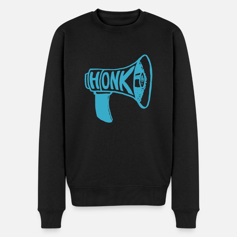 honk - Männer Premium Bio Pullover - Schwarz