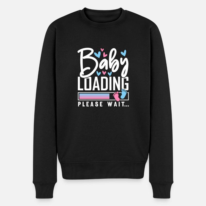 Baby Loading Please Wait - Men's Premium Organic Jumper - black
