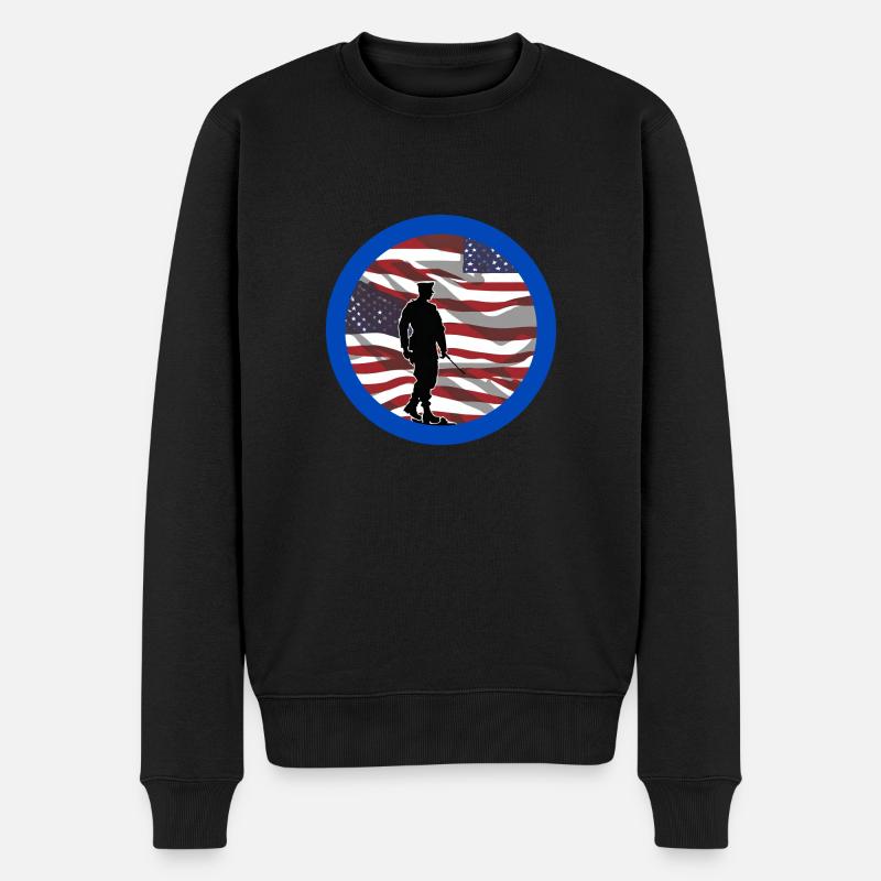 Vétérans,ancien combattant,armistice,us army,navy, - Pull Premium bio Homme - noir