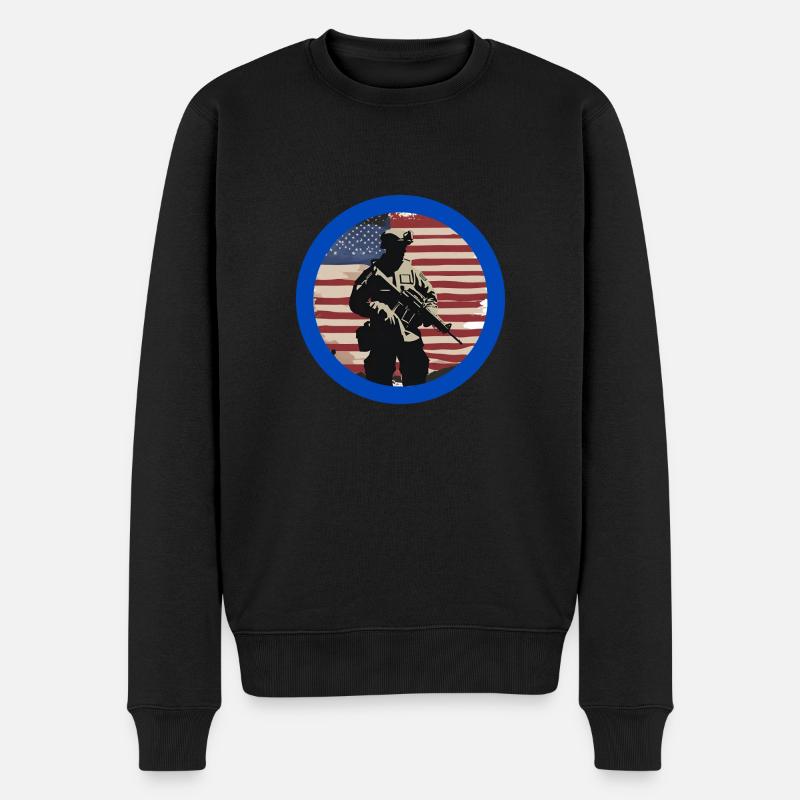 Vétérans,ancien combattant,armistice,us army,navy, - Pull Premium bio Homme - noir