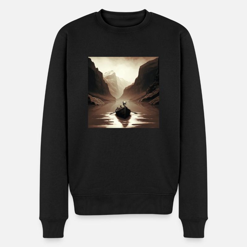 Charon - Männer Premium Bio Pullover - Schwarz
