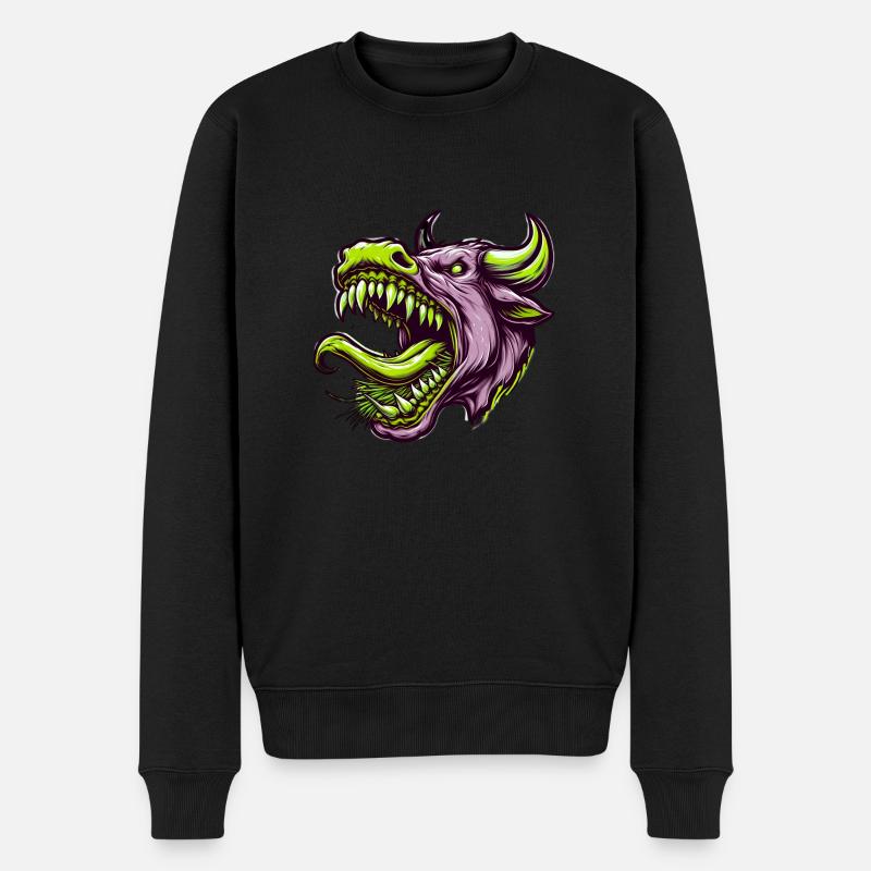 Killerkuh - Männer Premium Bio Pullover - Schwarz
