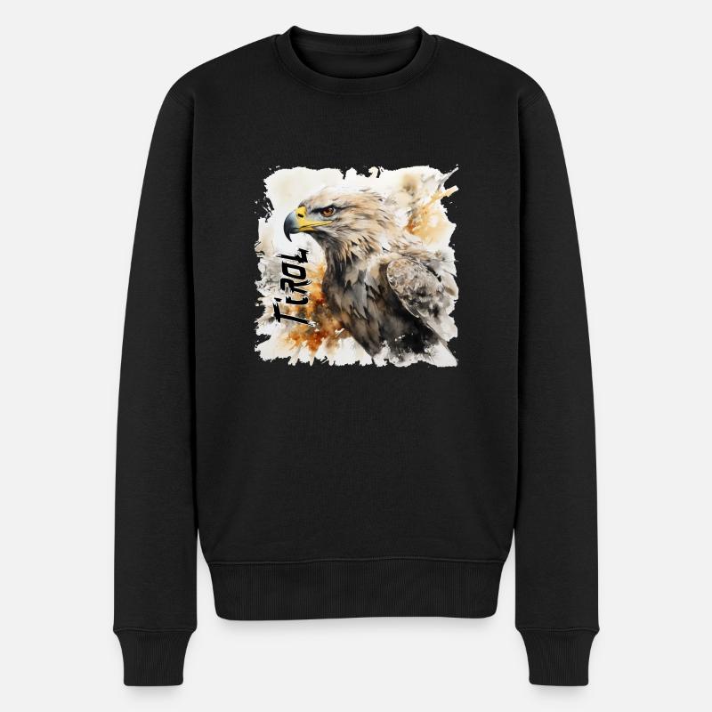 Tirol T-Shirt Tiroler Adler Steinadler - Männer Premium Bio Pullover - Schwarz