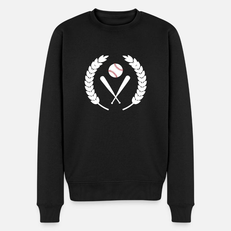 Baseball-Kranz - Männer Premium Bio Pullover - Schwarz