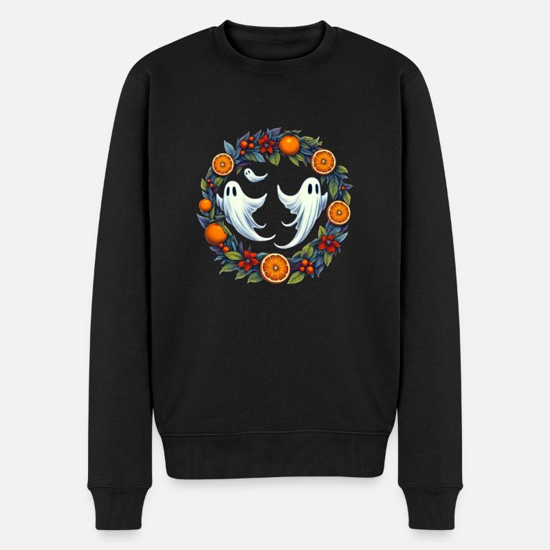 Conception de fantômes de Noël - Pull Premium bio Homme - noir