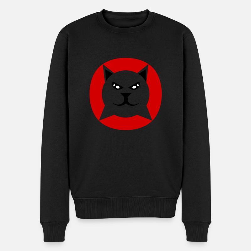Luchs. - Männer Premium Bio Pullover - Schwarz