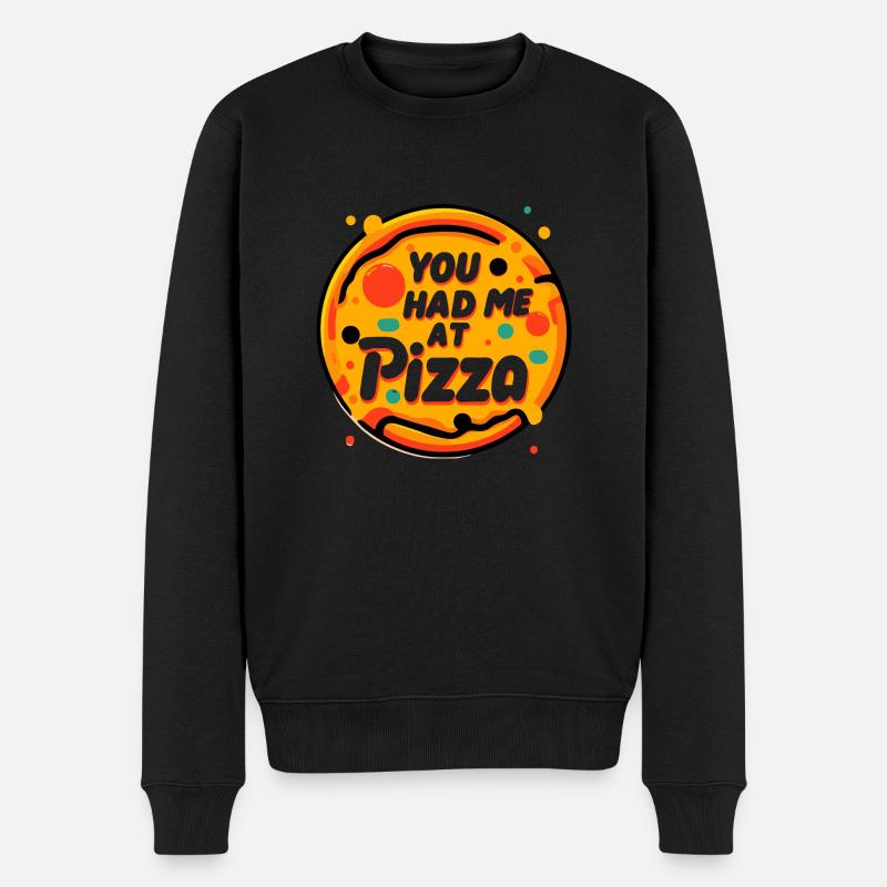 Tu m’as eu chez Pizza - Pull Premium bio Homme - noir