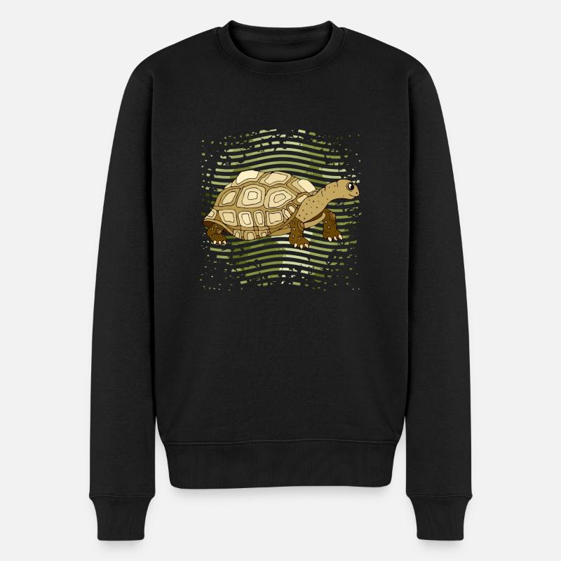 Schildkröte - Männer Premium Bio Pullover - Schwarz