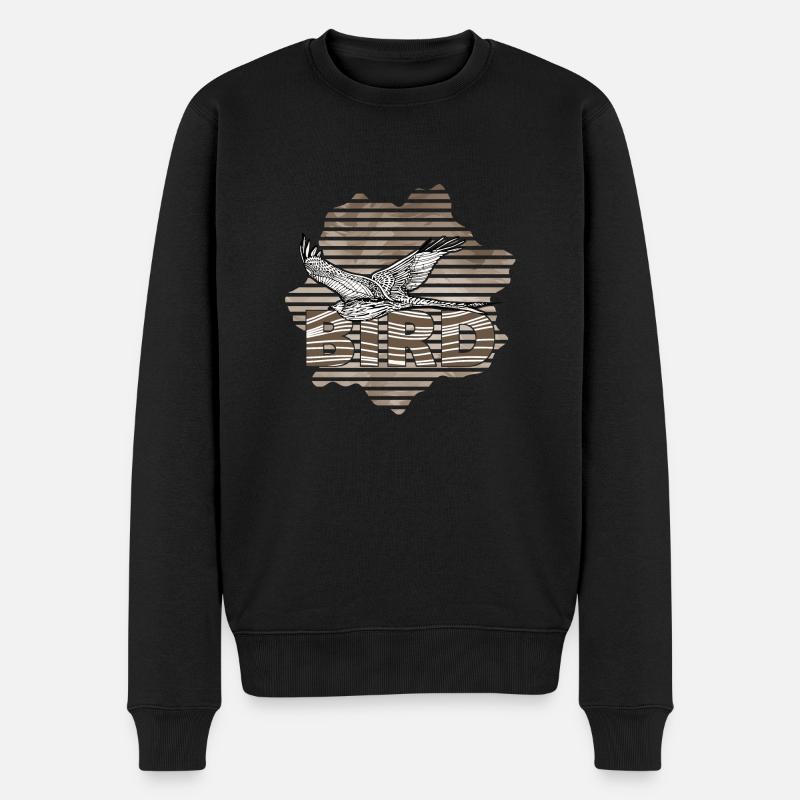 Vogel - Männer Premium Bio Pullover - Schwarz