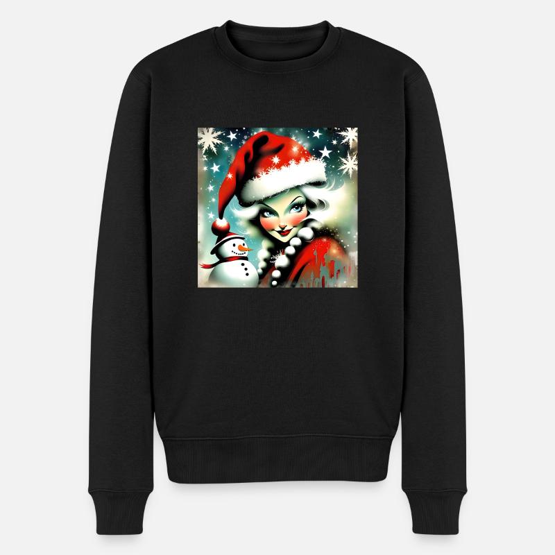 Frohe Weihnachten #15 - Männer Premium Bio Pullover - Schwarz