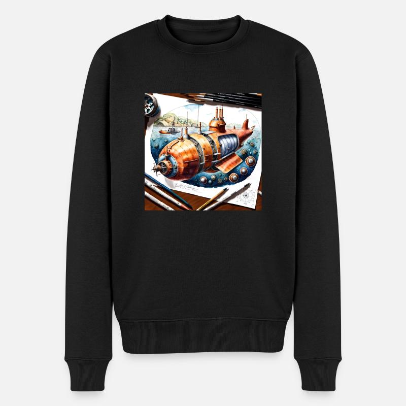 U-Boot Nr. 6 - Männer Premium Bio Pullover - Schwarz