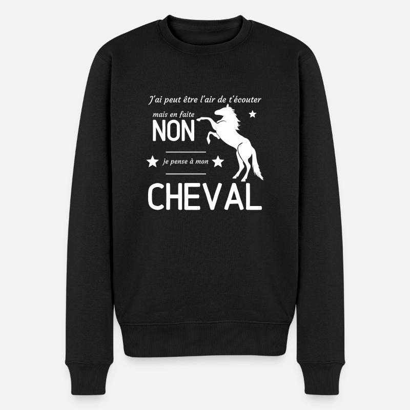 Cheval - Pull Premium bio Homme - noir