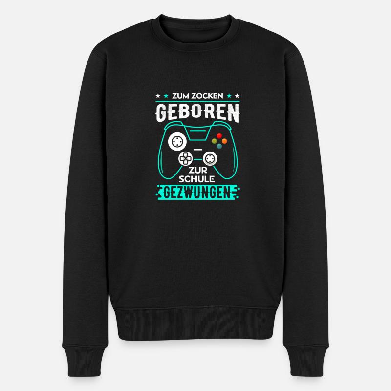 Gaming - Männer Premium Bio Pullover - Schwarz