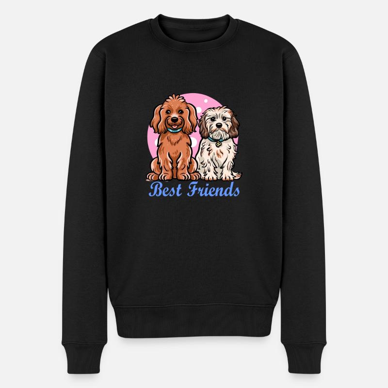 Hunde Beste Friens - Männer Premium Bio Pullover - Schwarz