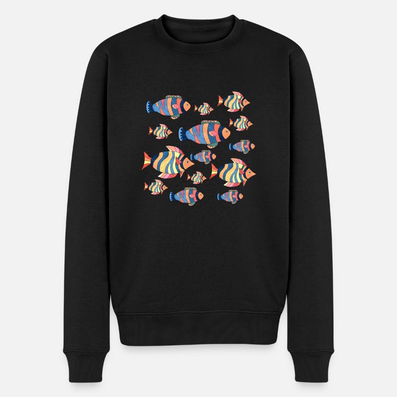 Poissons - Pull Premium bio Homme - noir