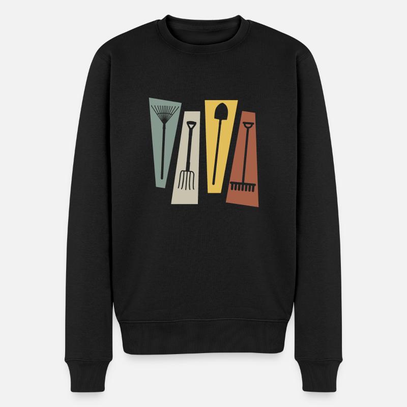 Jardinage rétro vintage - Pull Premium bio Homme - noir