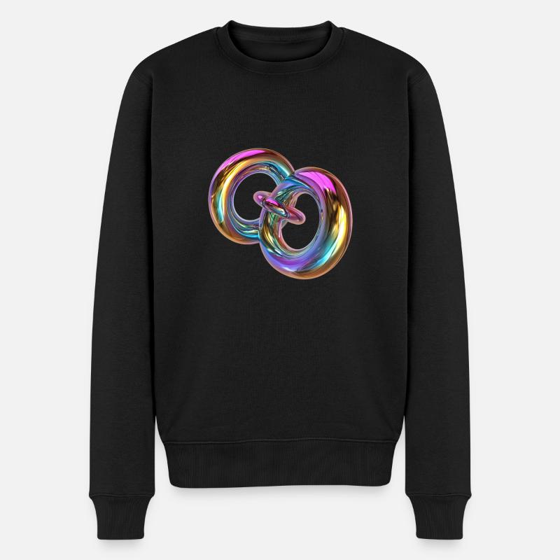 Drei Ringe - Männer Premium Bio Pullover - Schwarz