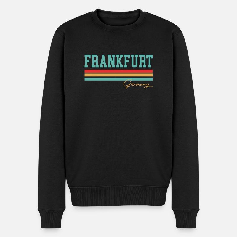 Frankfurt Deutschland Hessen - Männer Premium Bio Pullover - Schwarz