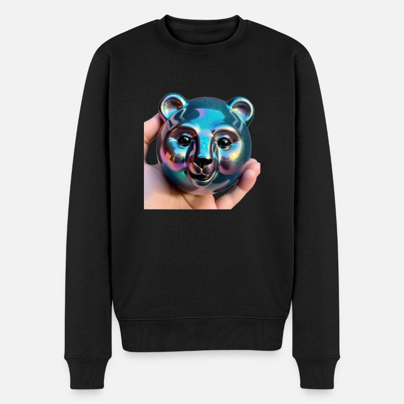 Bärenstarke Kugel - Männer Premium Bio Pullover - Schwarz
