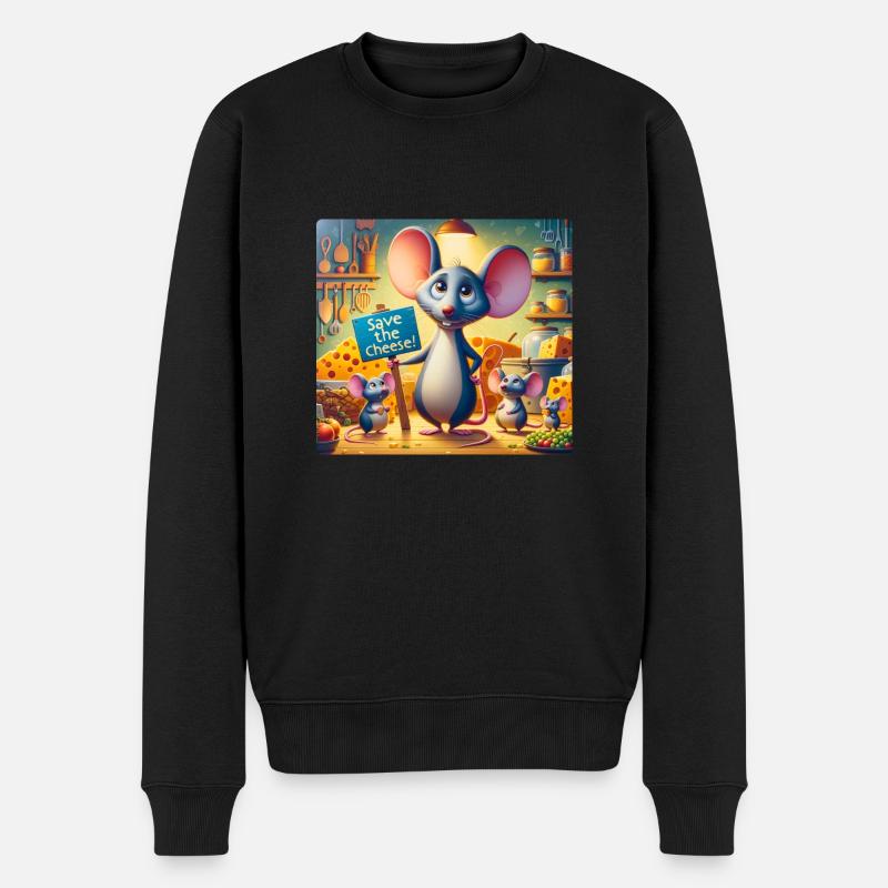 Famille de souris - Pull Premium bio Homme - noir