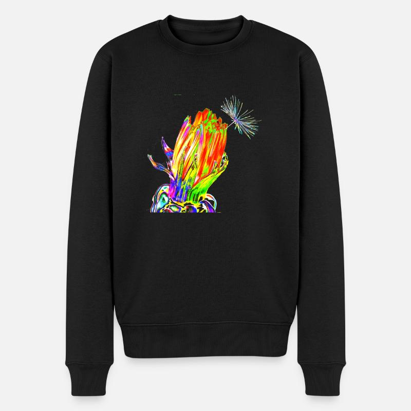 Blume, A731193 1 - Männer Premium Bio Pullover - Schwarz