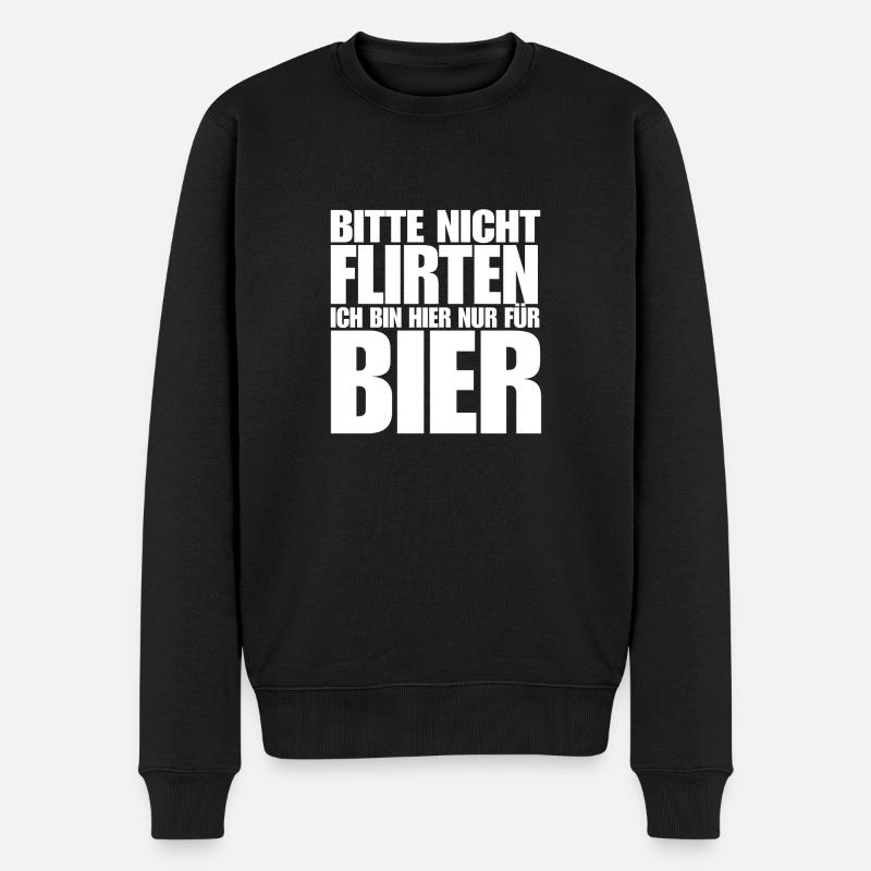 Bier - Männer Premium Bio Pullover - Schwarz