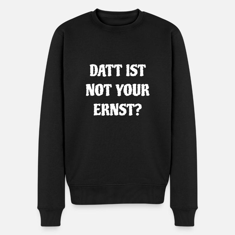 Ernst - Männer Premium Bio Pullover - Schwarz