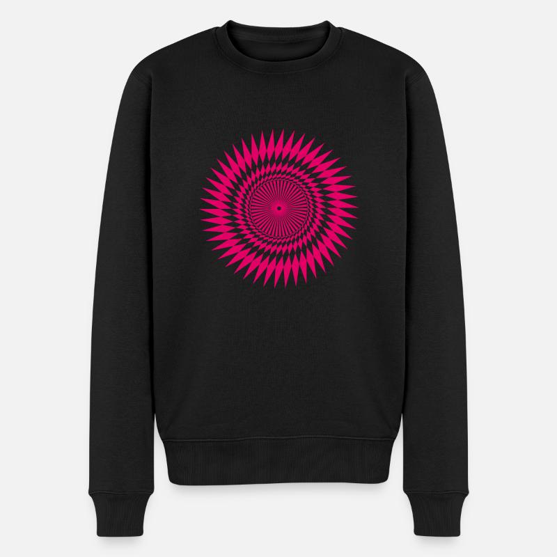 Zackenstern illusion Vectorgraphic - Männer Premium Bio Pullover - Schwarz