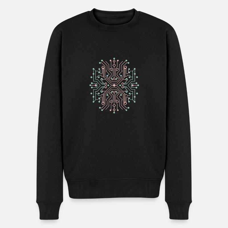 CircuitVerse Futuristika - Männer Premium Bio Pullover - Schwarz