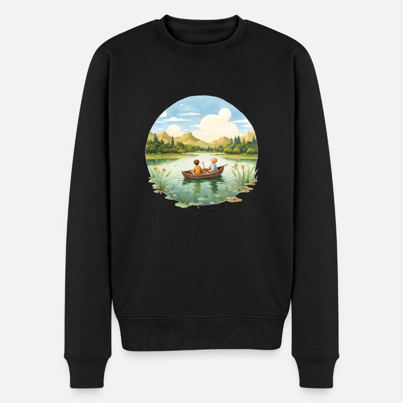 Les activités d’une enfance insouciante - Pull Premium bio Homme - noir