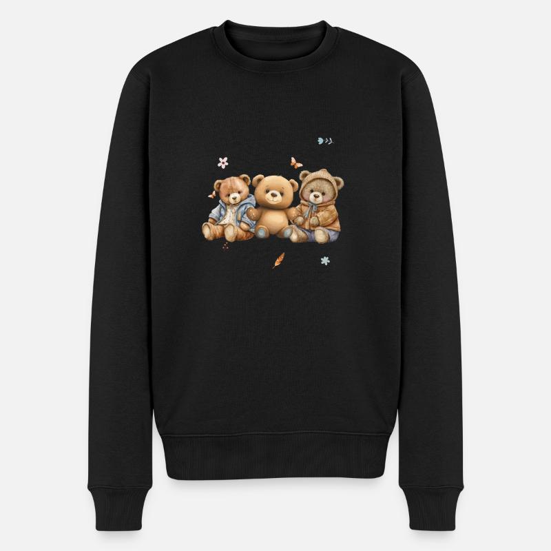 ours En peluche - Pull Premium bio Homme - noir