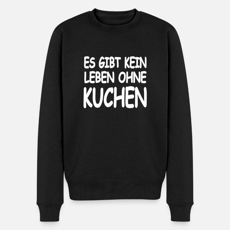 Kuchen - Männer Premium Bio Pullover - Schwarz