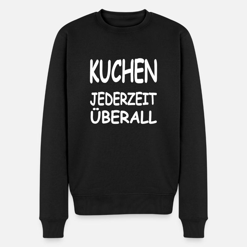 Kuchen - Männer Premium Bio Pullover - Schwarz