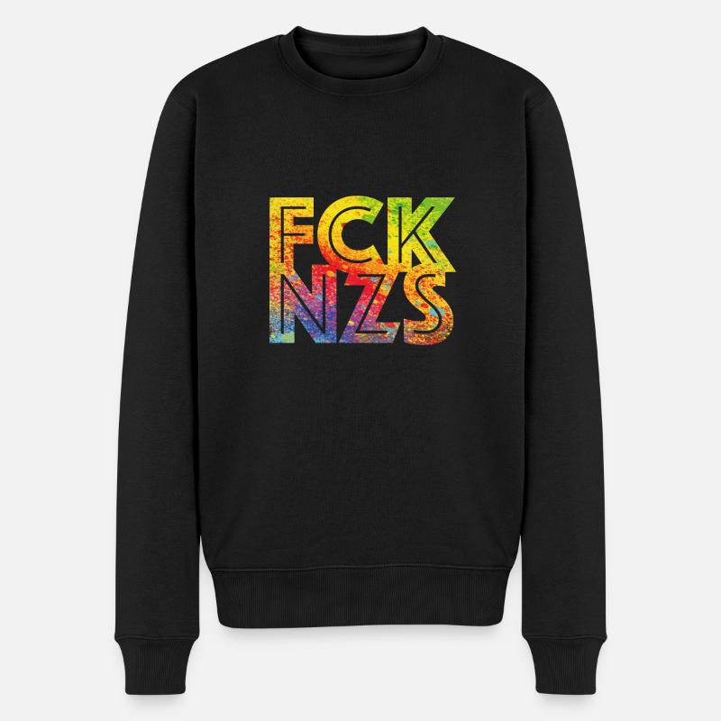 fcknzs speckled colours 07 - Männer Premium Bio Pullover - Schwarz