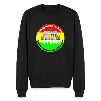 Many people distrust politics - Men's Premium Organic Jumper - black - Front - Nico (187cm)