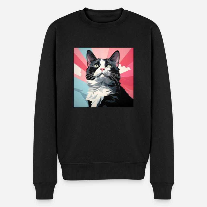 Tuxedo cat. tuxedo chat - Pull Premium bio Homme - noir