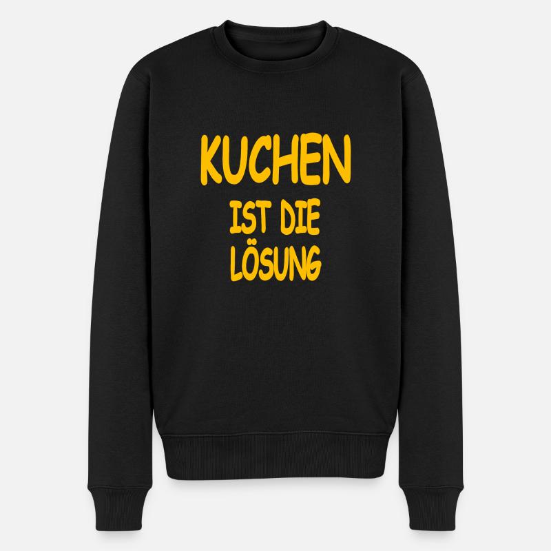 Kuchen - Männer Premium Bio Pullover - Schwarz