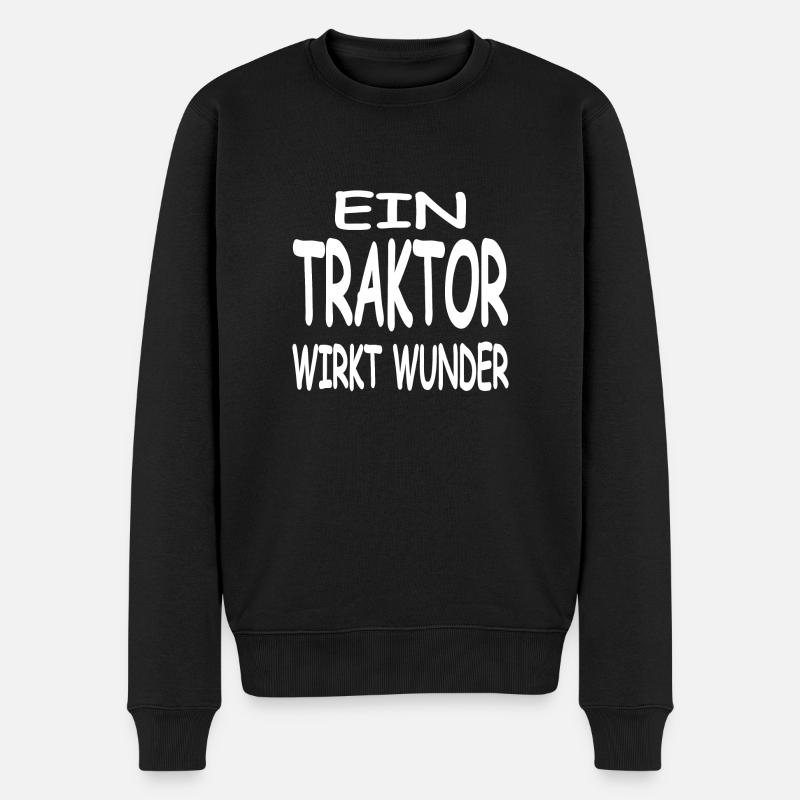 Traktor - Männer Premium Bio Pullover - Schwarz