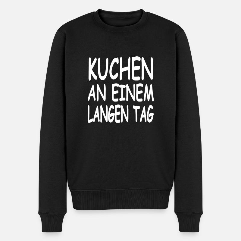 Kuchen - Männer Premium Bio Pullover - Schwarz