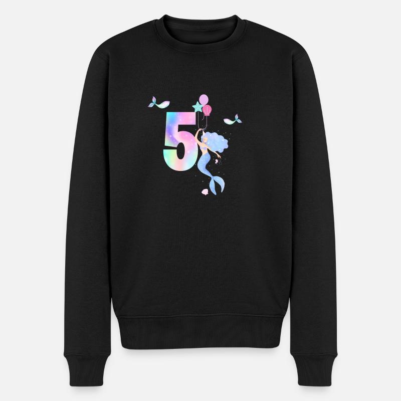 5e anniversaire sirène - Pull Premium bio Homme - noir