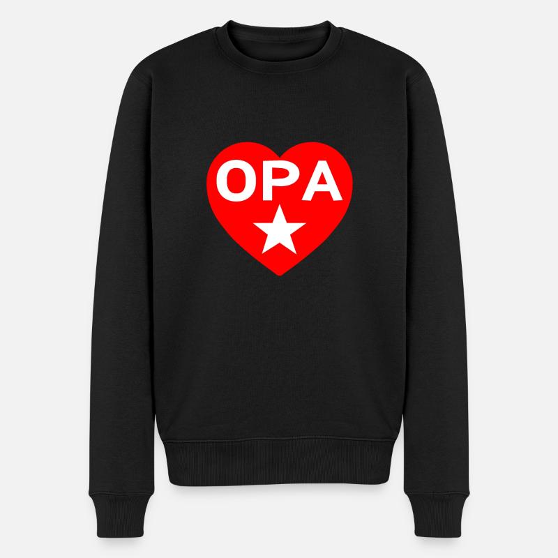 Opa - Männer Premium Bio Pullover - Schwarz