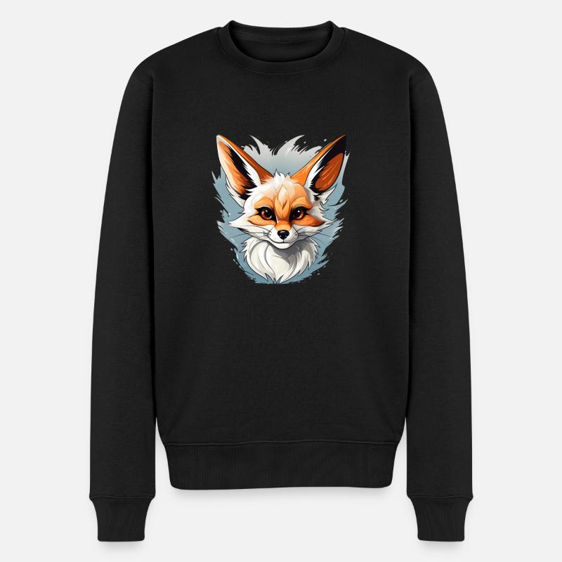 Fenne Logo Volpe Fox - Men's Premium Organic Jumper - black