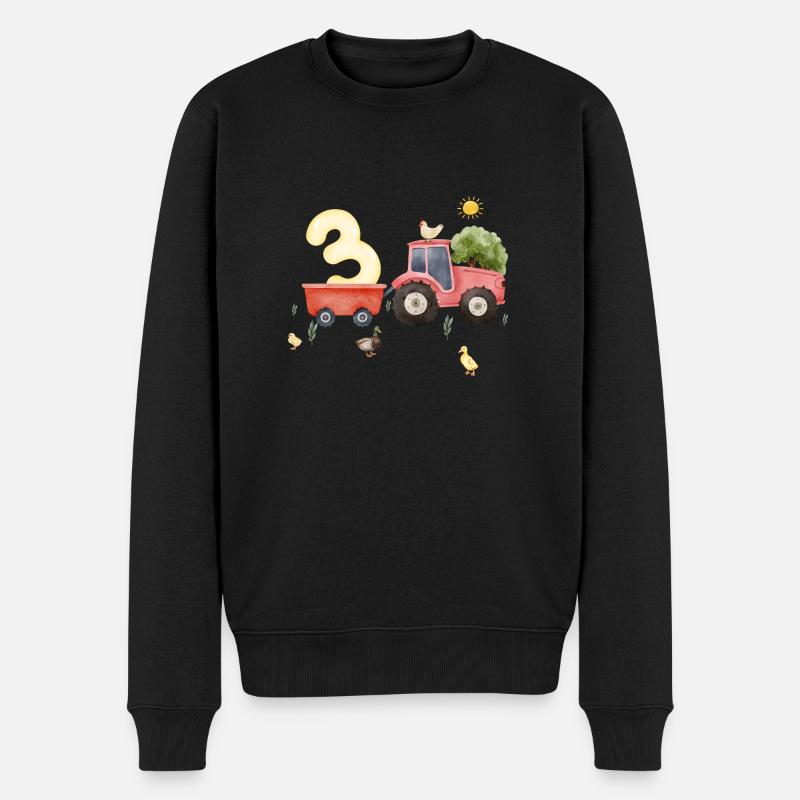 3e anniversaire ferme agriculture - Pull Premium bio Homme - noir