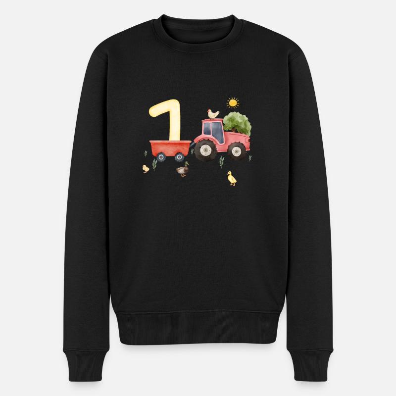1. Jubiläum Landwirtschaft - Männer Premium Bio Pullover - Schwarz